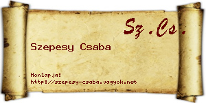 Szepesy Csaba névjegykártya